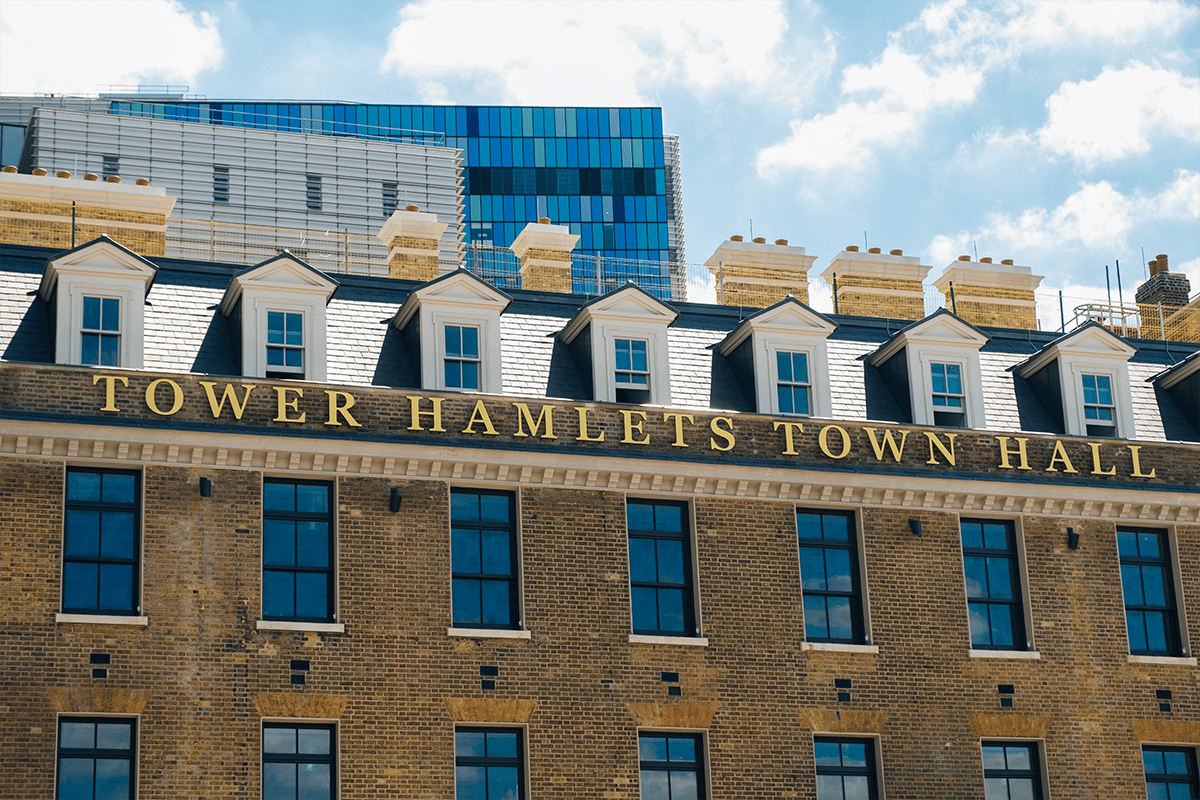 TOWER HAMLETS TOWN HALL, LONDON